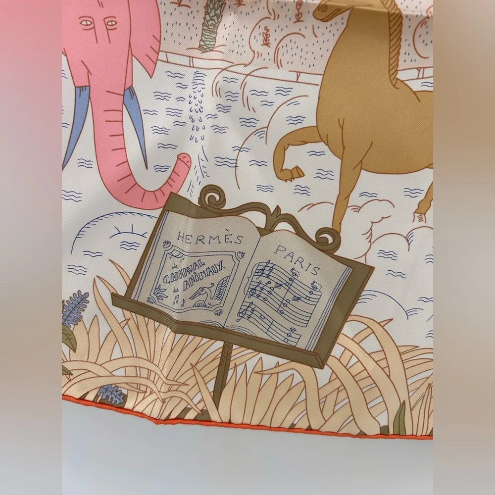 Hermes Carré 90 Le Carnaval des Animaux Carnival of the Animals Scarf Silk Nwt - Picture 2 of 16